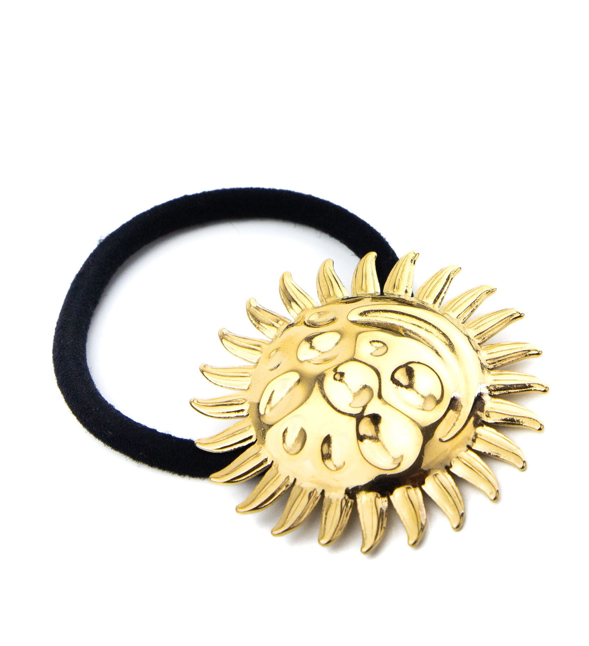 Élastique cheveux avec alliages dorés