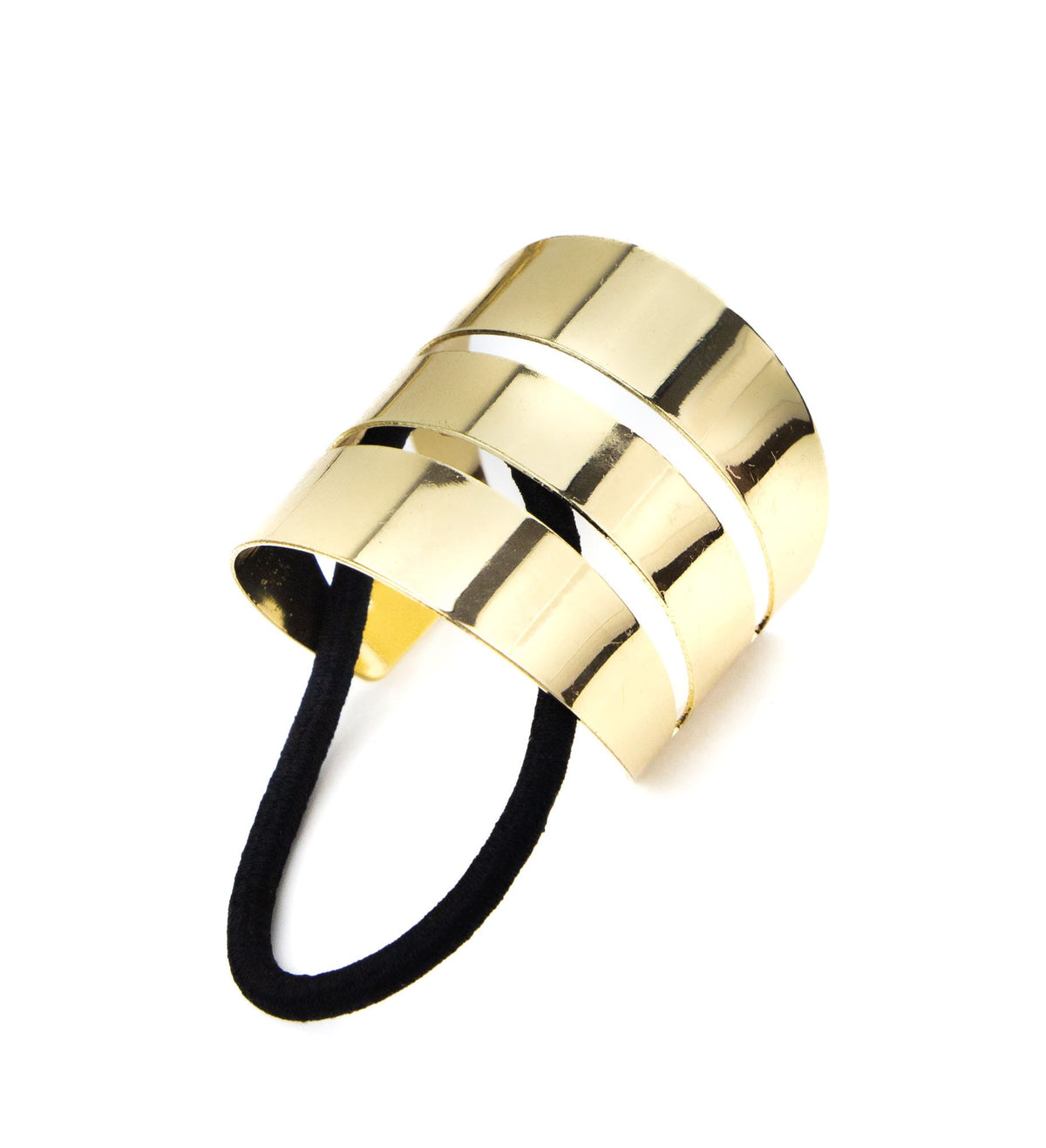 Élastique cheveux avec alliages dorés