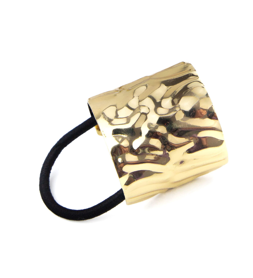 Élastique cheveux avec alliages dorés