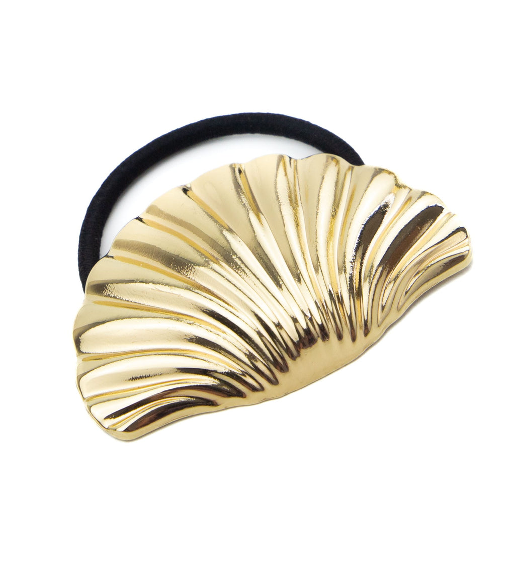 Élastique cheveux avec alliages dorés