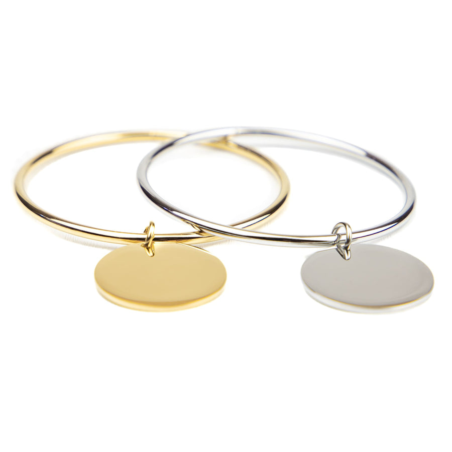 Bracelet jonc Anaïs coloris argent - Bébou la Coquette