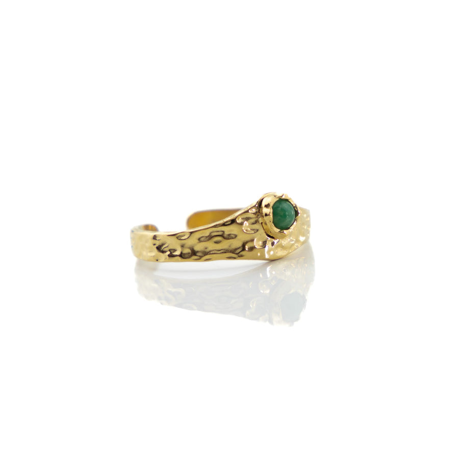 Bague réglable Lisette coloris vert - Bébou la Coquette