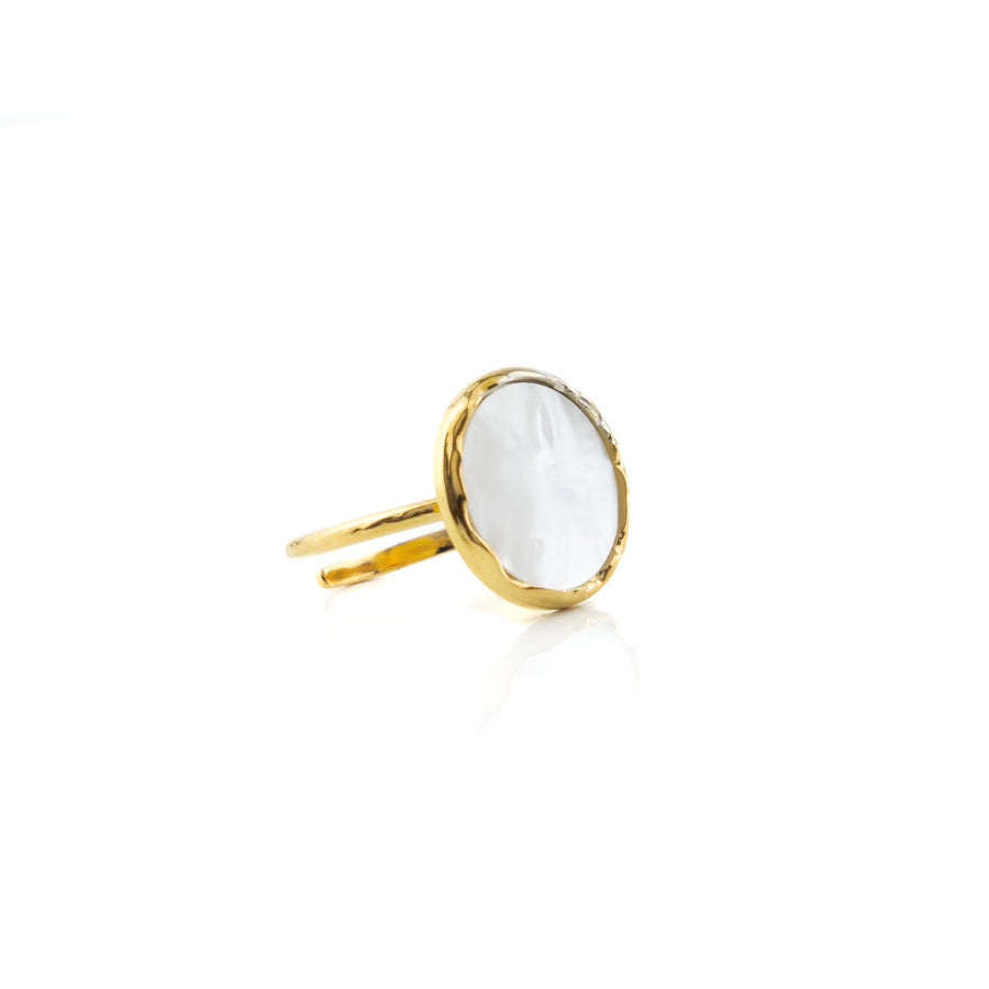 Bague réglable Huguette coloris bleu - Bébou la Coquette