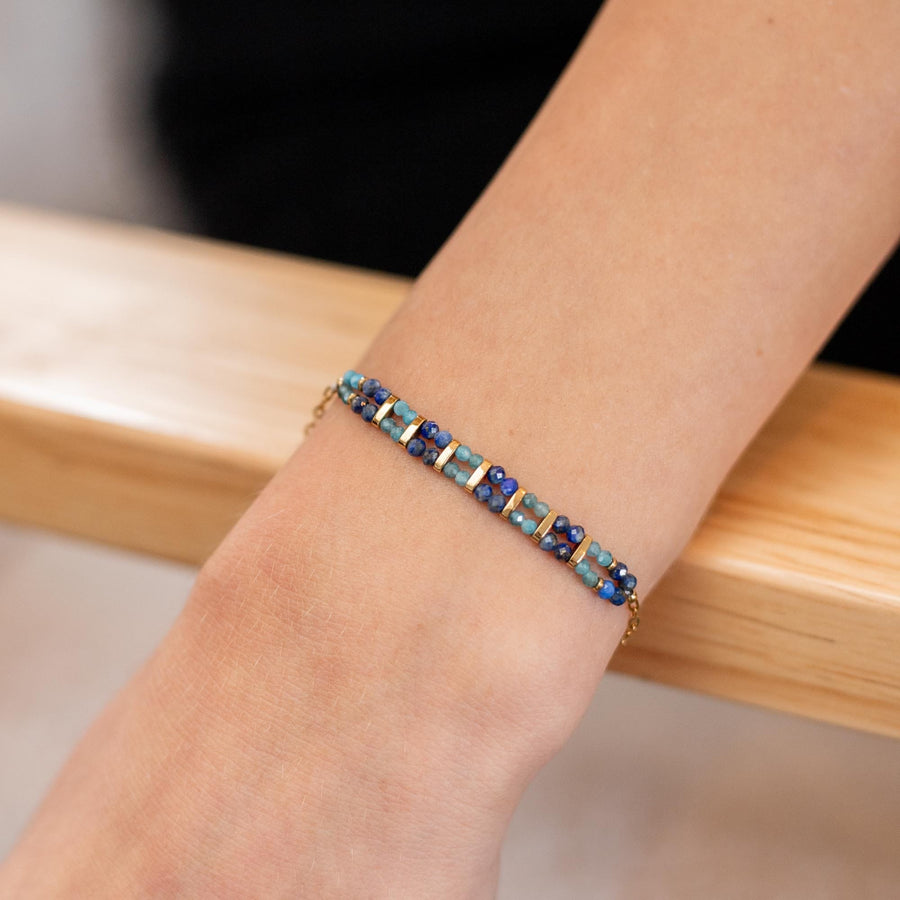 Bracelet chaîne Maëlie coloris vert - Bébou la Coquette