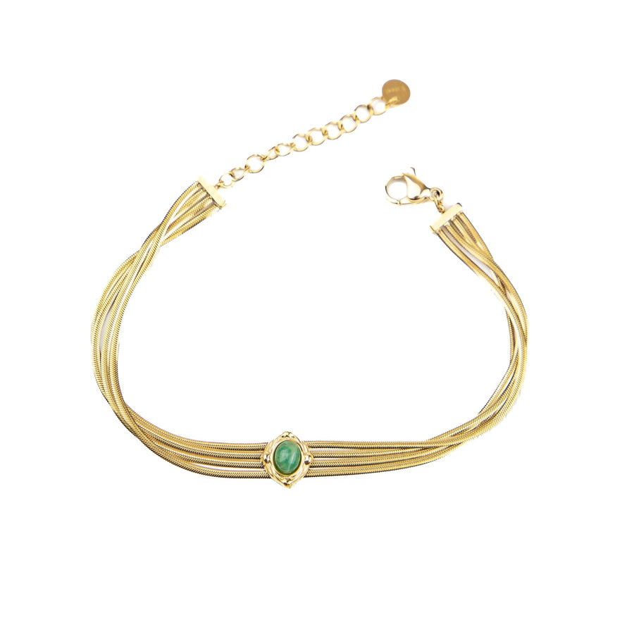 Bracelet chaîne Odette coloris noir - Bébou la Coquette