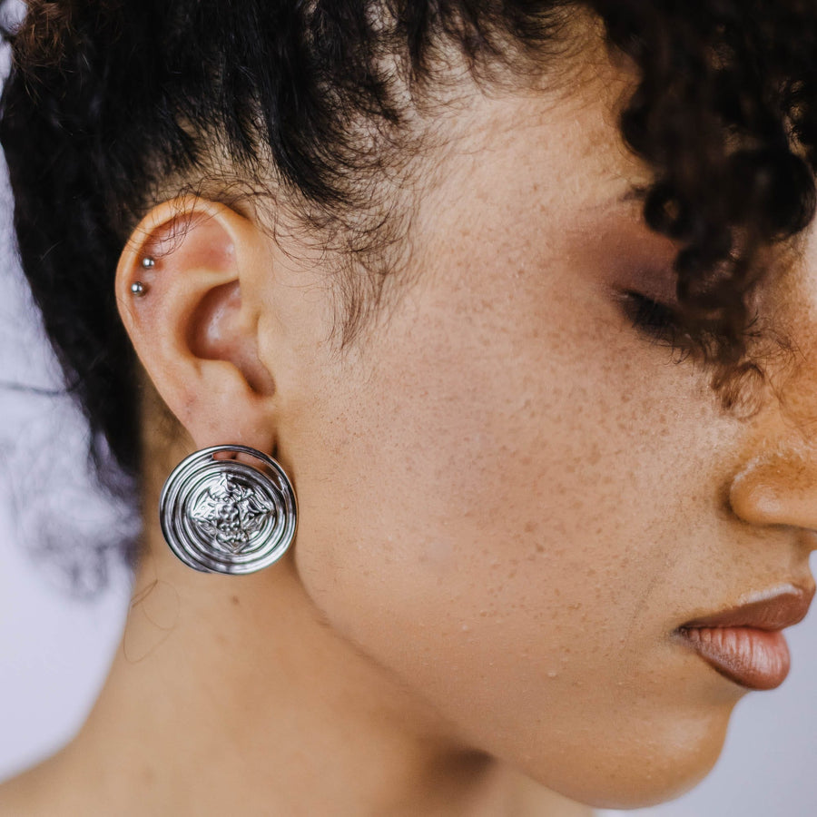 Boucles d'oreilles pendantes Naomie coloris argent - Bébou la Coquette