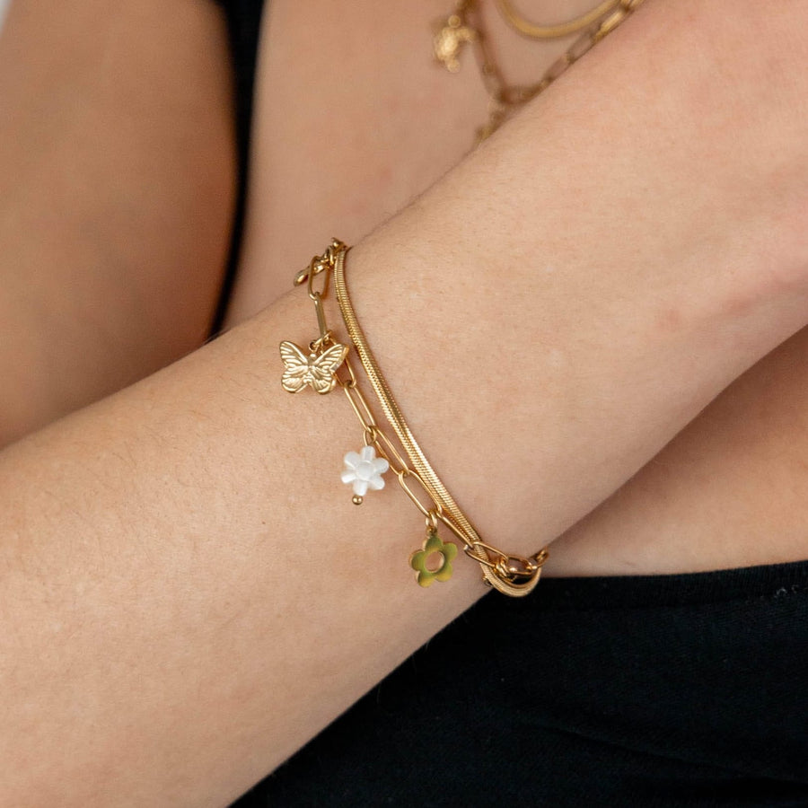 Bracelet chaîne Kalanchoé - Bébou la Coquette