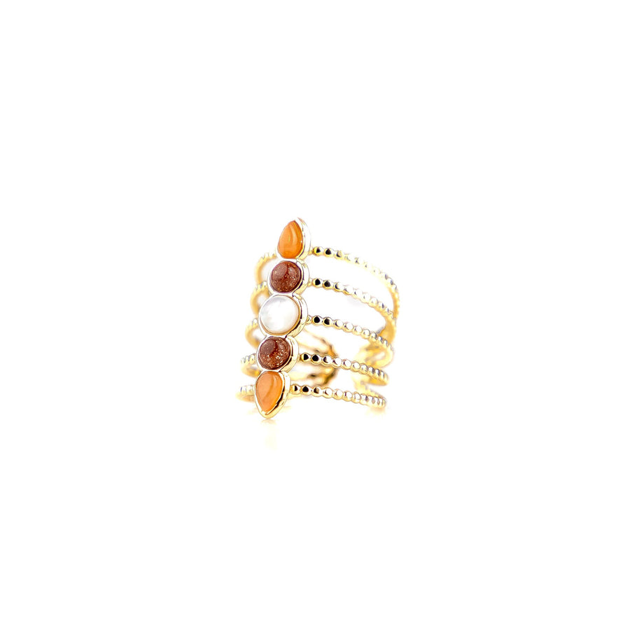 Bague réglable Ilaria coloris orange - Bébou la Coquette