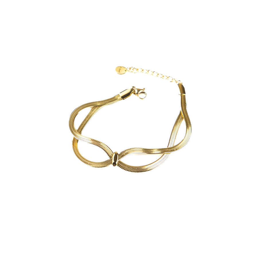 Bracelet manchette Kiara coloris or - Bébou la Coquette