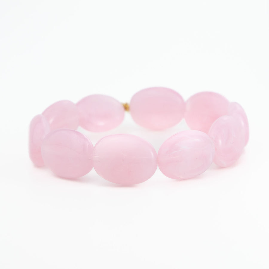 Bracelet chaîne Delphine coloris rose - Bébou la Coquette