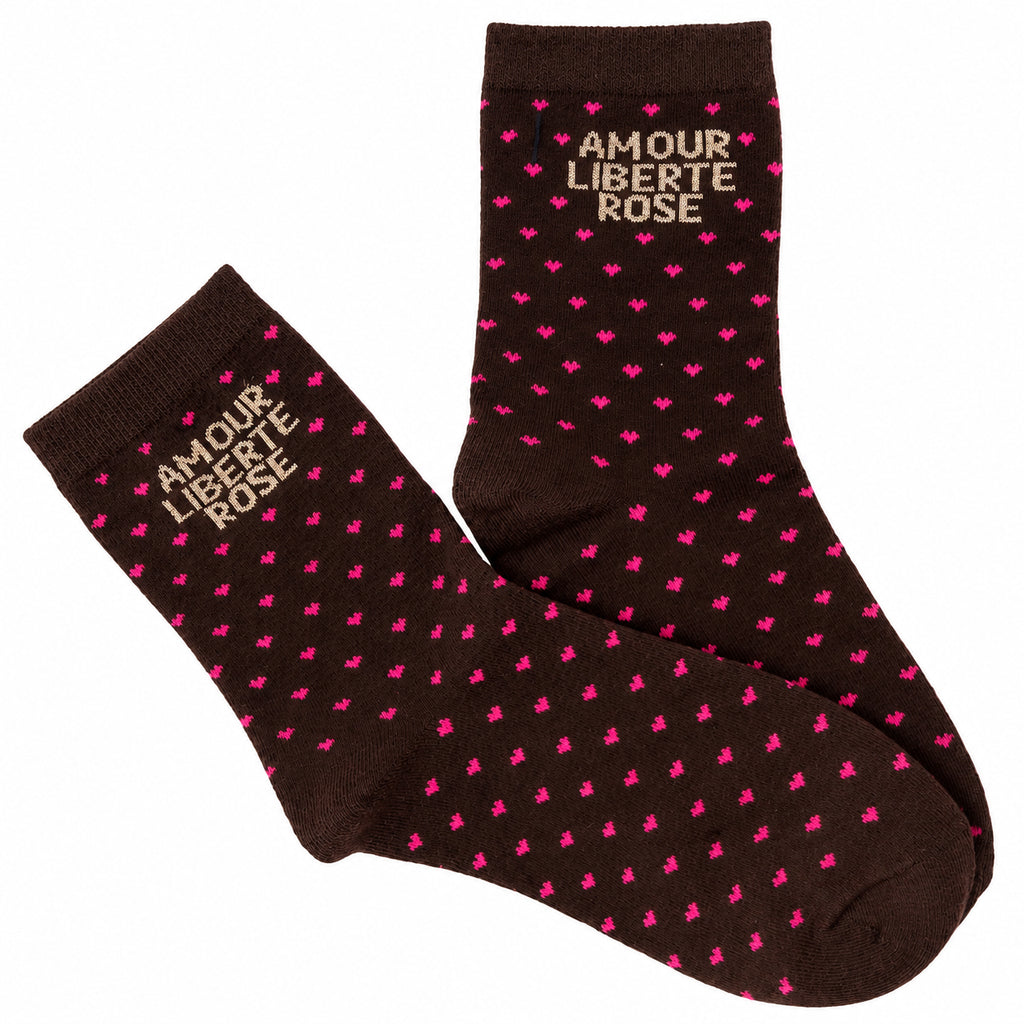 Chaussettes “Amour Liberté Rose”
