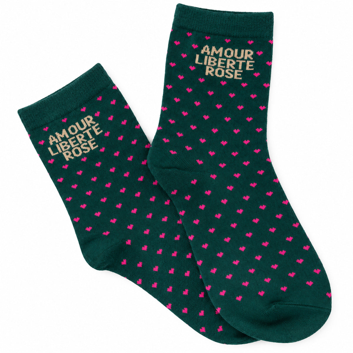 Chaussettes “Amour Liberté Rose”