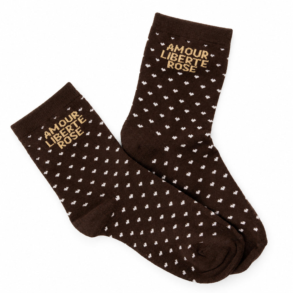 Chaussettes “Amour Liberté Rose”