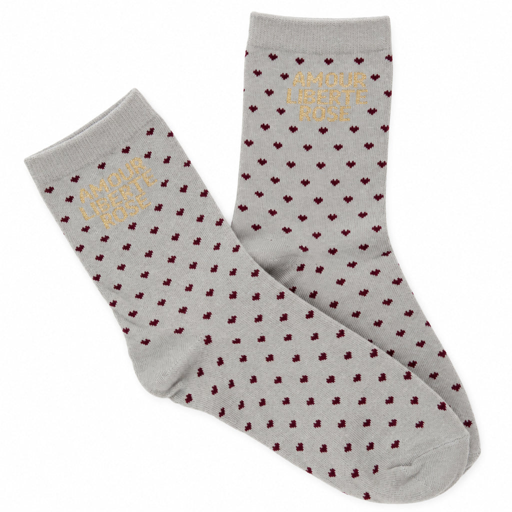 Chaussettes “Amour Liberté Rose”