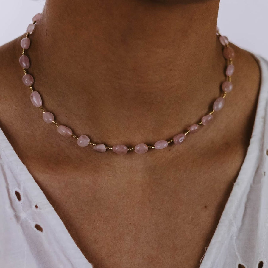 Collier chaîne Margaux-Rose coloris rose - Bébou la Coquette