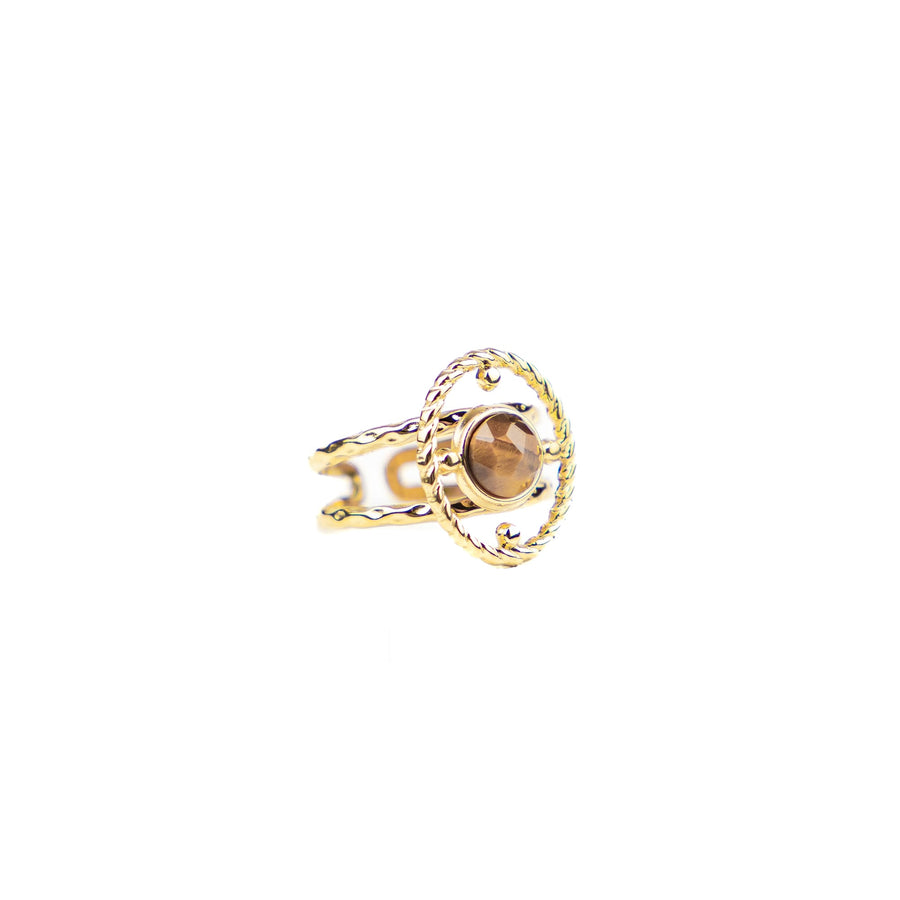 Bague réglable Laetitia coloris vert - Bébou la Coquette
