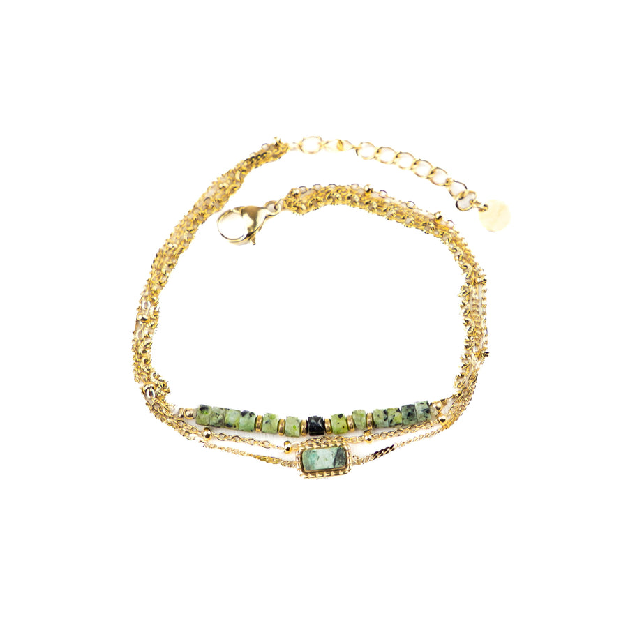Bracelet chaîne Capucine coloris noir - Bébou la Coquette