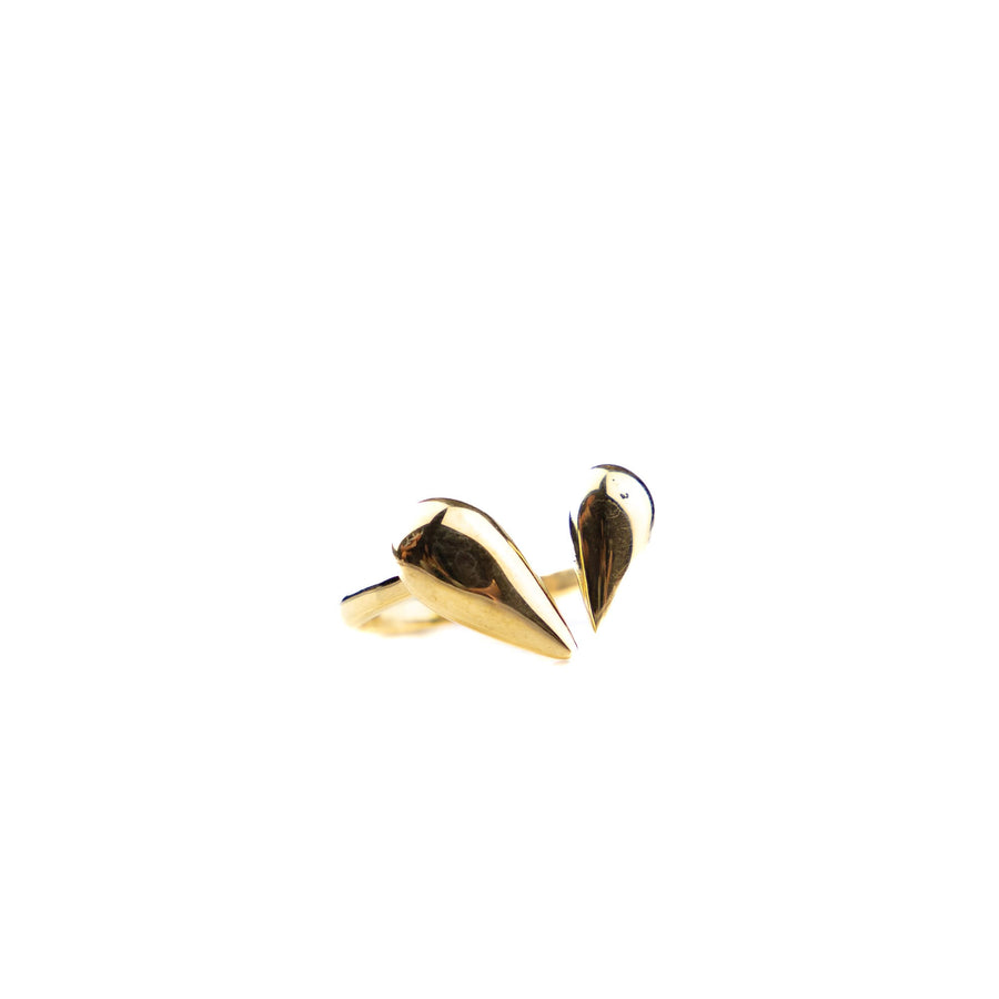 Bague réglable Isadora coloris or - Bébou la Coquette