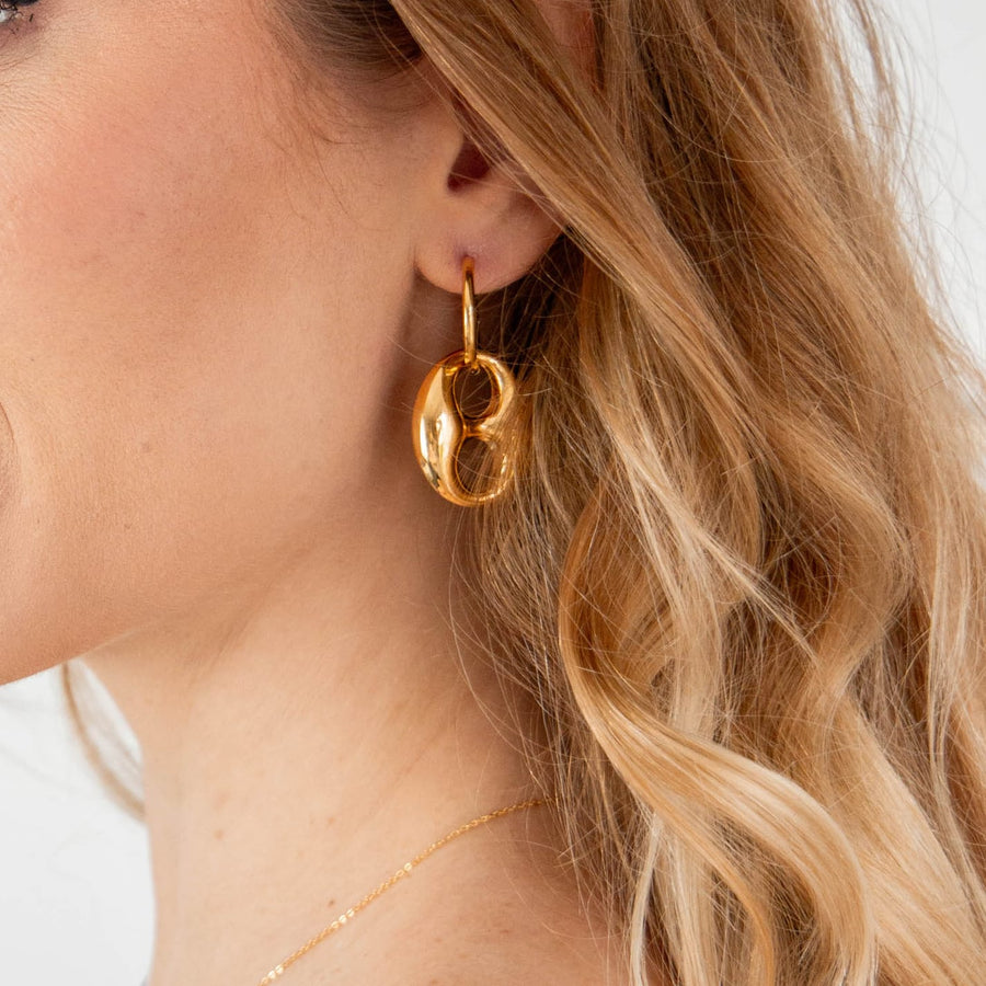 Boucles d'oreilles créoles Laurine - Bébou la Coquette