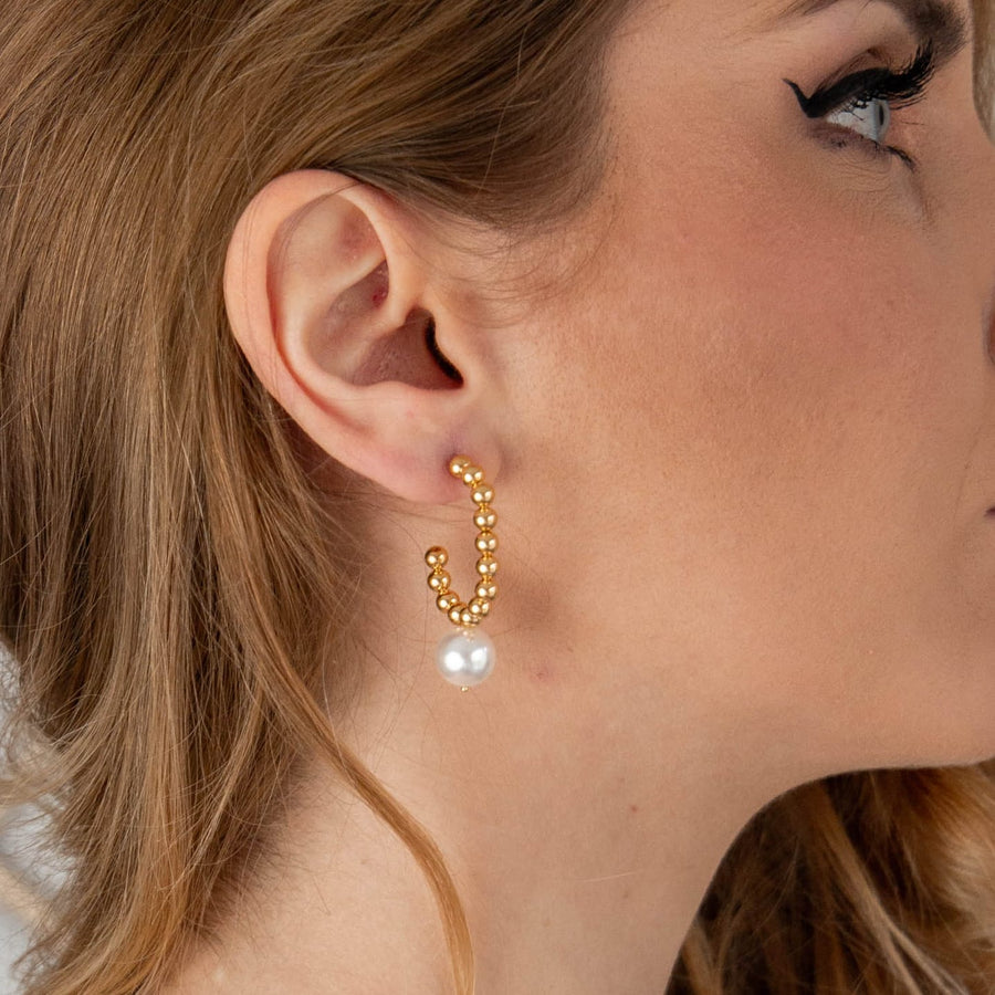Boucles d'oreilles créoles Simone - Bébou la Coquette