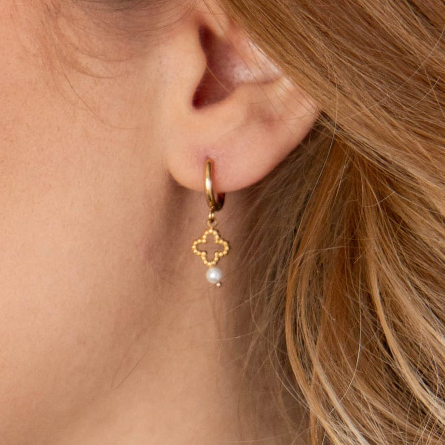 Boucles d'oreilles créoles Eglantine - Bébou la Coquette