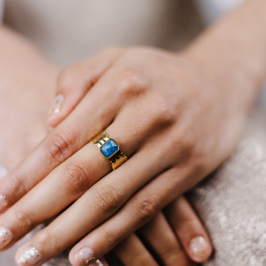 Bague Ghada coloris turquoise - Bébou la Coquette