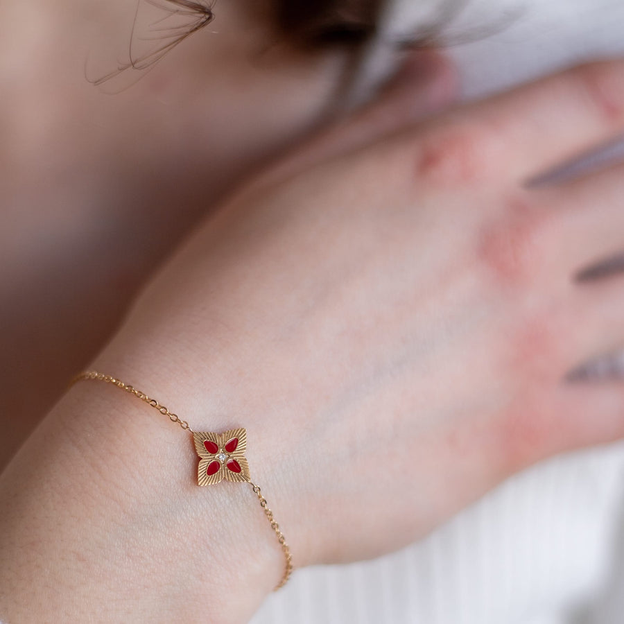 Bracelet chaîne Iris coloris blanc - Bébou la Coquette