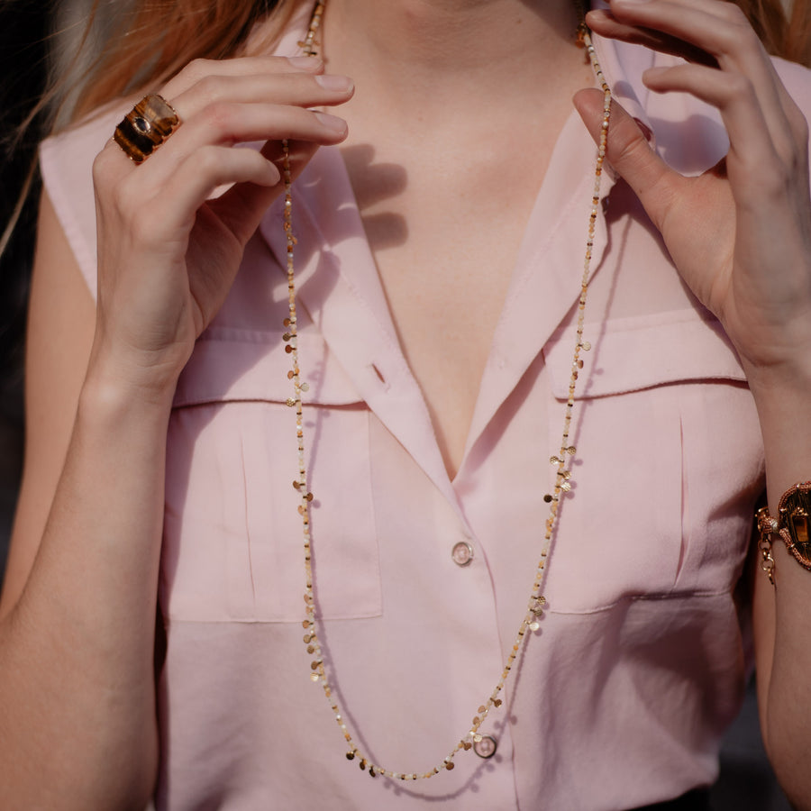 Collier chaîne Nok coloris vert - Bébou la Coquette
