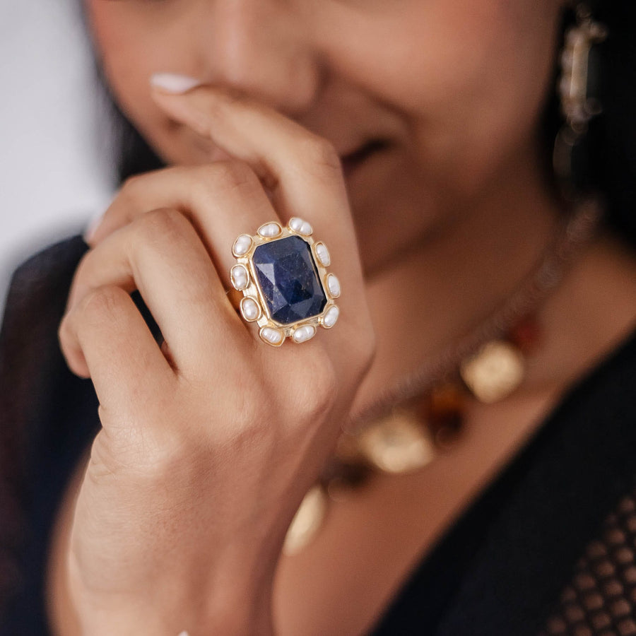 Bague réglable Siriporn coloris blanc - Bébou la Coquette