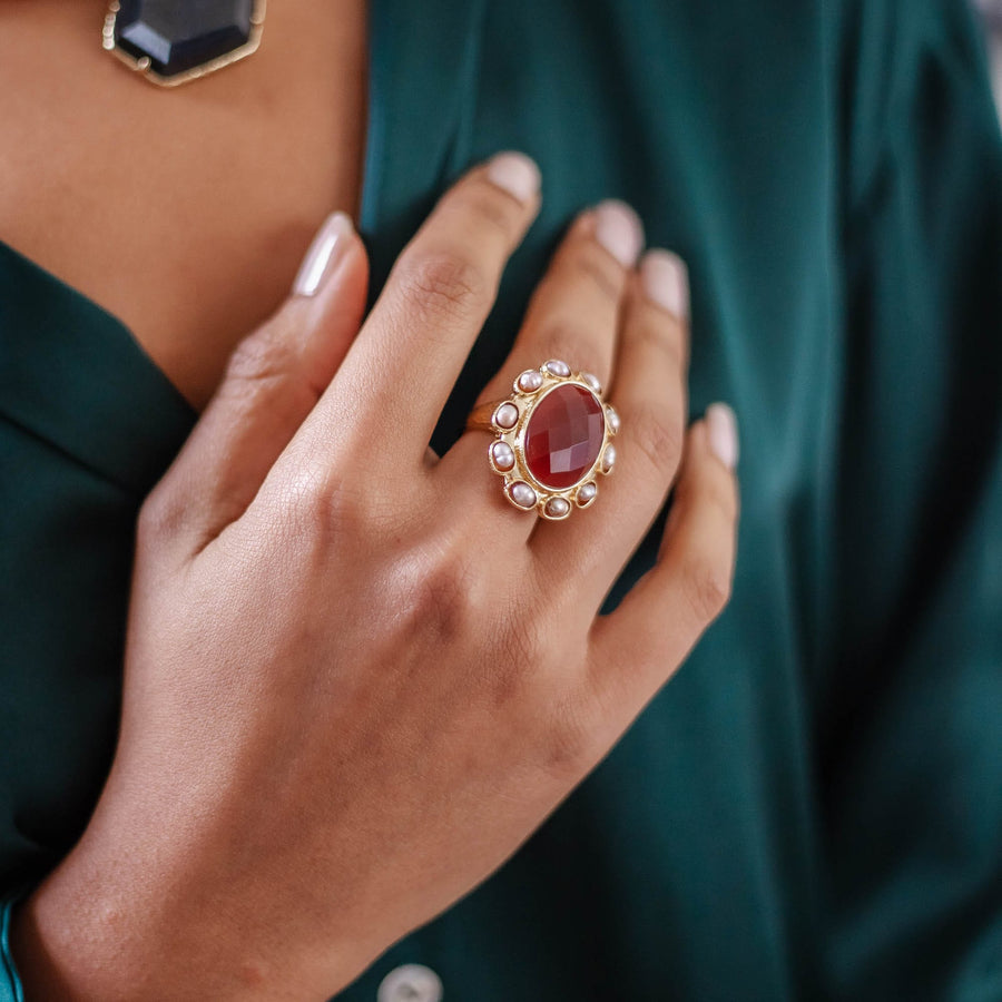 Bague réglable Tukta coloris marron - Bébou la Coquette