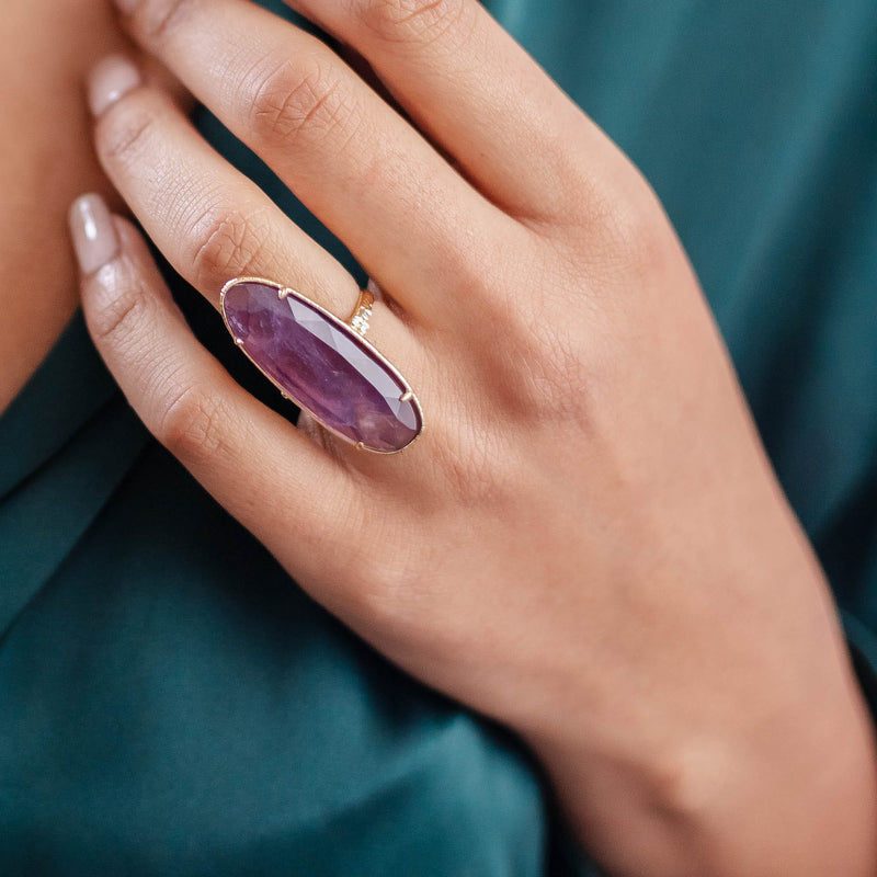 Bague réglable Achara coloris gris - Bébou la Coquette