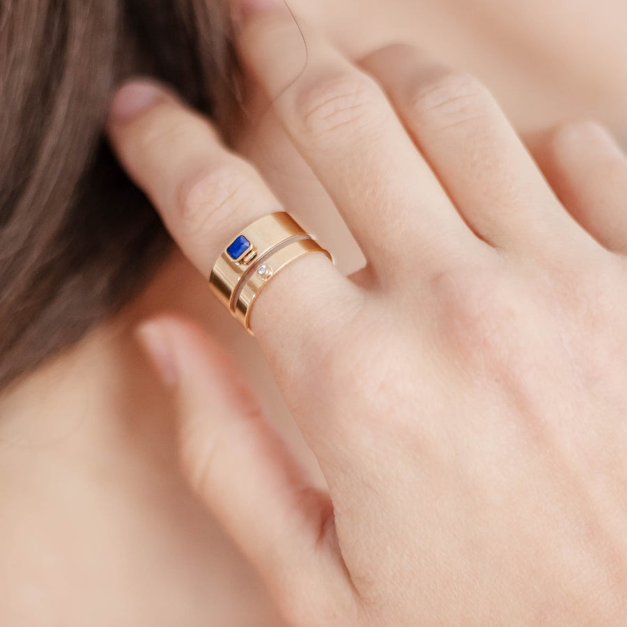 Bague réglable Layla coloris blanc - Bébou la Coquette