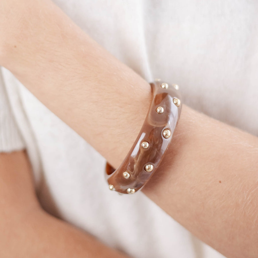 Bracelet jonc Léonce coloris bleu - Bébou la Coquette
