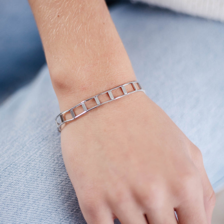 Bracelet chaîne Jolène coloris argent - Bébou la Coquette