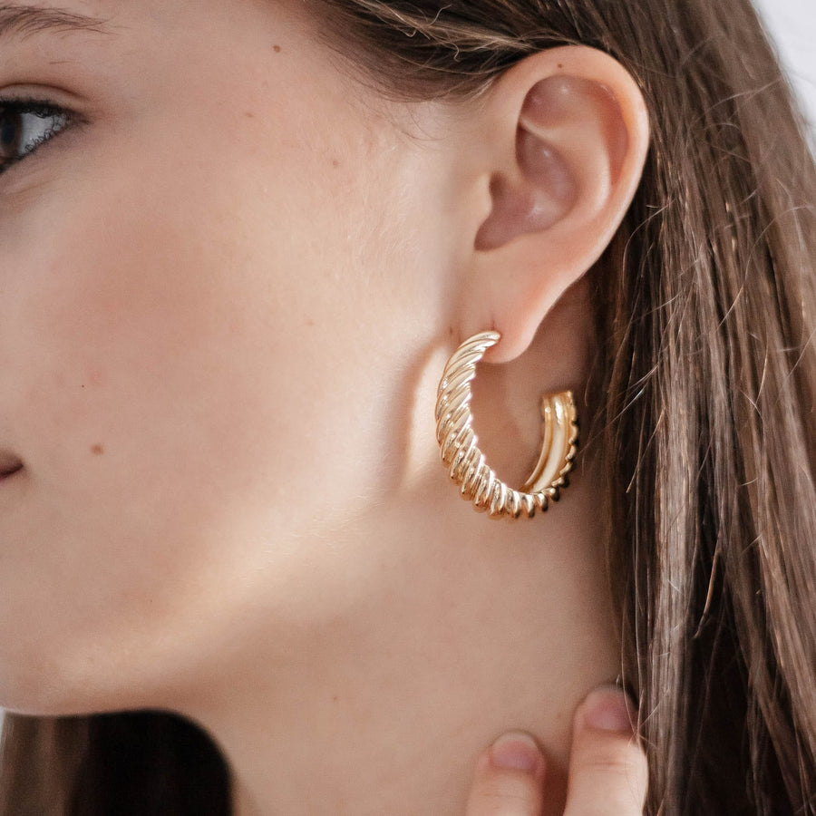 Boucles d'oreilles créoles Uranie - Bébou la Coquette
