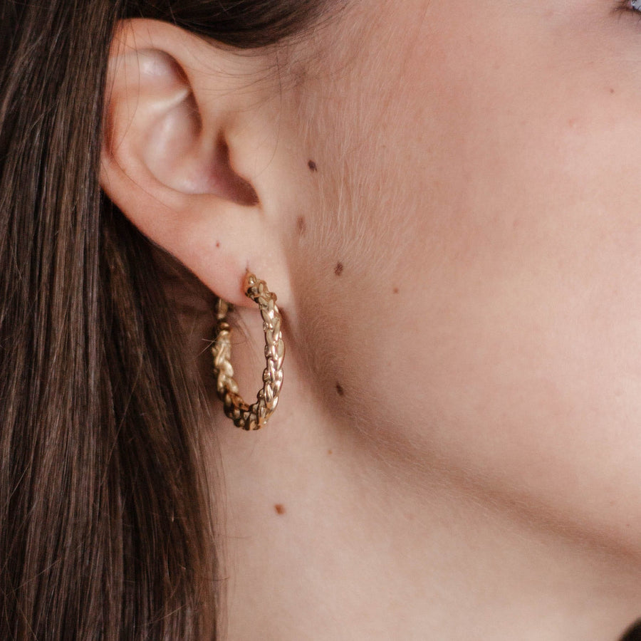 Boucles d'oreilles créoles Zoé - Bébou la Coquette