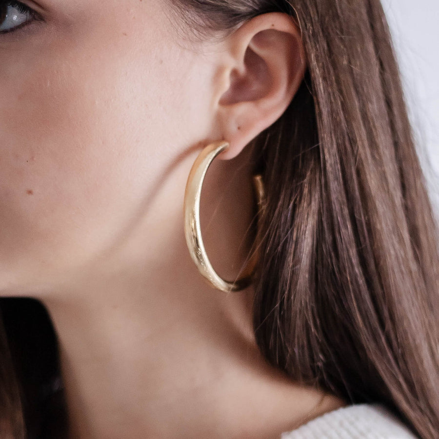 Boucles d'oreilles créoles Solweig - Bébou la Coquette