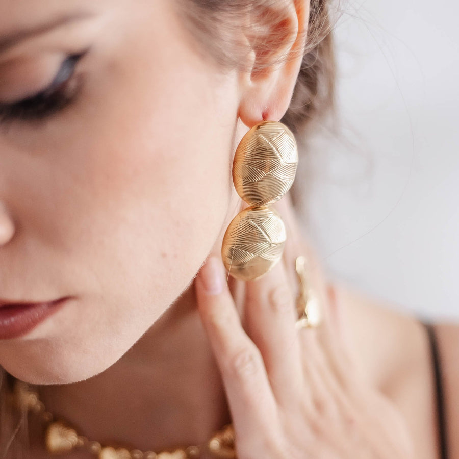 Boucles d'oreilles pendantes Maïssane - Bébou la Coquette
