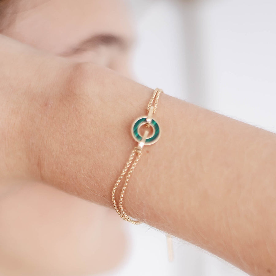 Bracelet chaîne Sherine coloris blanc - Bébou la Coquette