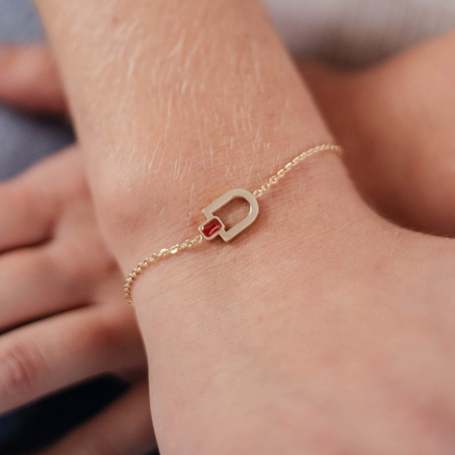 Bracelet chaîne Iman coloris bleu - Bébou la Coquette