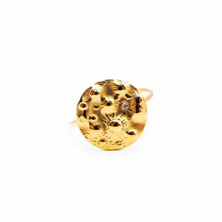 Bague réglable Ria coloris or - Bébou la Coquette