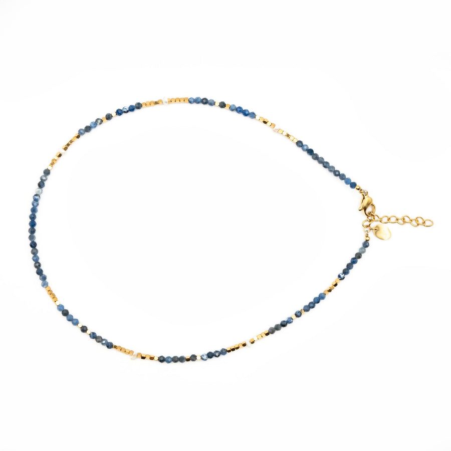Collier chaîne Beatrice coloris blanc - Bébou la Coquette