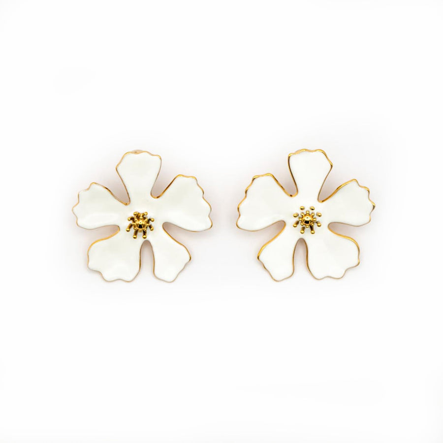 Boucles d'oreilles puces Héliotrope - Bébou la Coquette