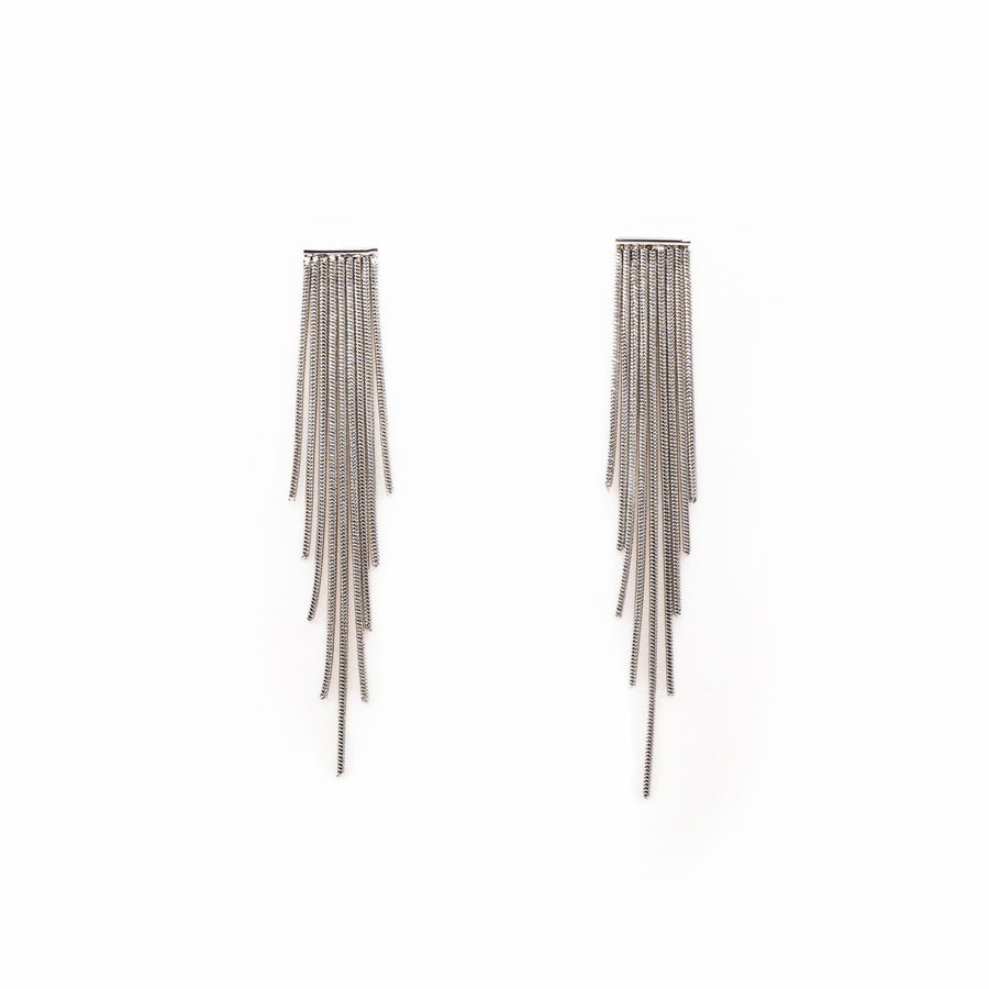 Boucles d'oreilles pendantes Dora coloris argent - Bébou la Coquette