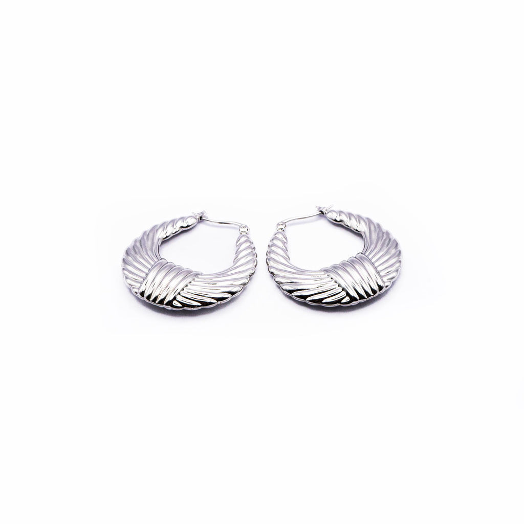 Boucles d'oreilles créoles Alizarine - Bébou la Coquette